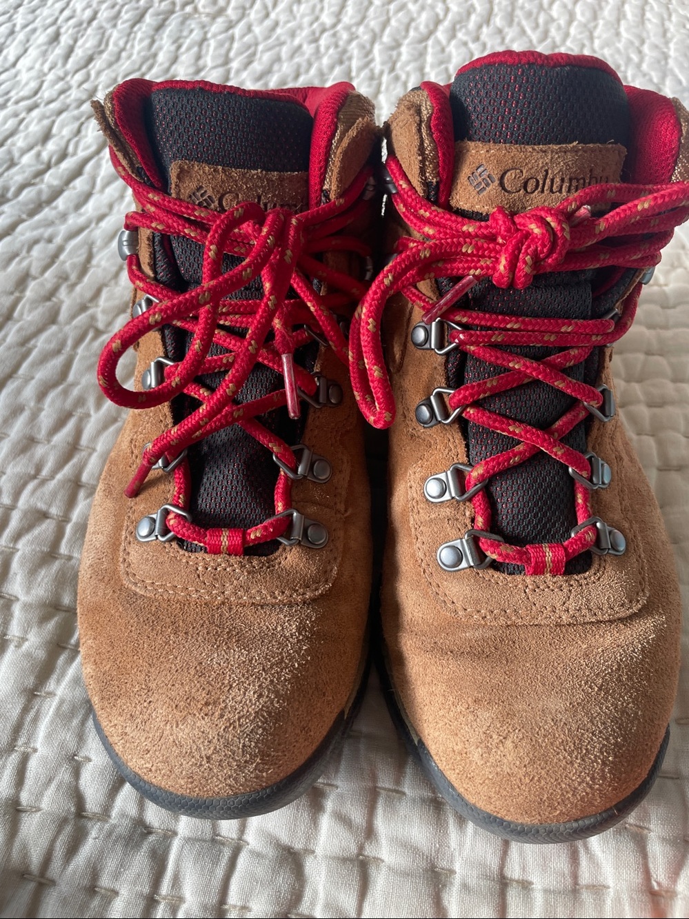 Columbia Newton Ridge Hiking Boots Womens 7.5 Brown Waterproof Suede Trail Shoes